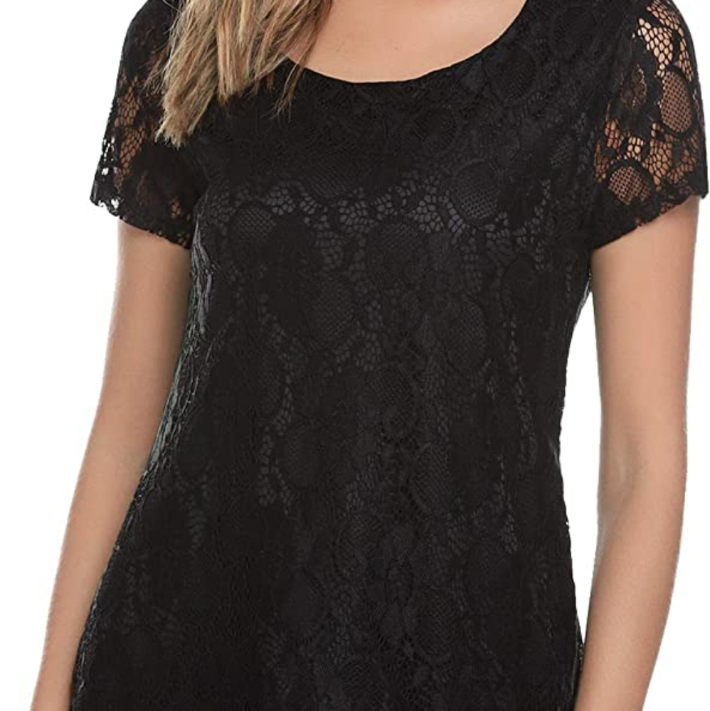 Ann Taylor Lace Blouse Semi See-Through